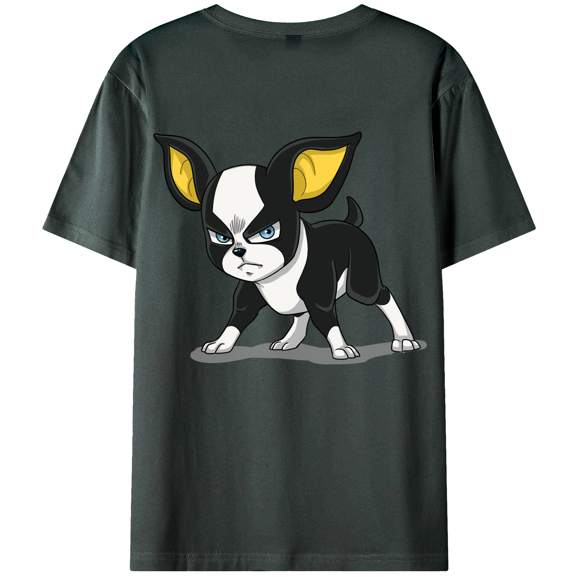 （画像用） ジョジョの奇妙な冒険 イギー JoJo's Bizarre Adventure Iggy 綿100％ メンズ半袖Tシャツ（バックプリント） 通気性